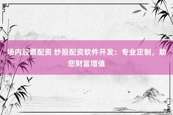 場內(nèi)股票配資 炒股配資軟件開發(fā)：專業(yè)定制，助您財(cái)富增值